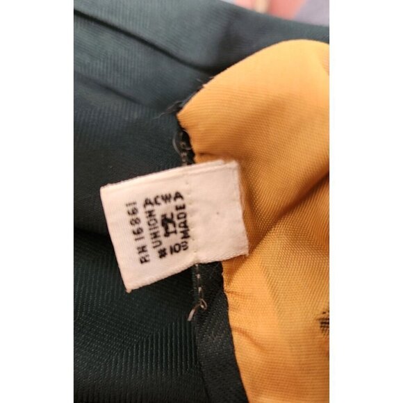 Dark Green Polyester Textured Men's Tie RN 16861 Union Made, ACWA #108 - Picture 4 of 10